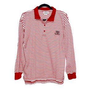 Vintage Carriage Court Sport Striped Long Sleeve Polo Shirt